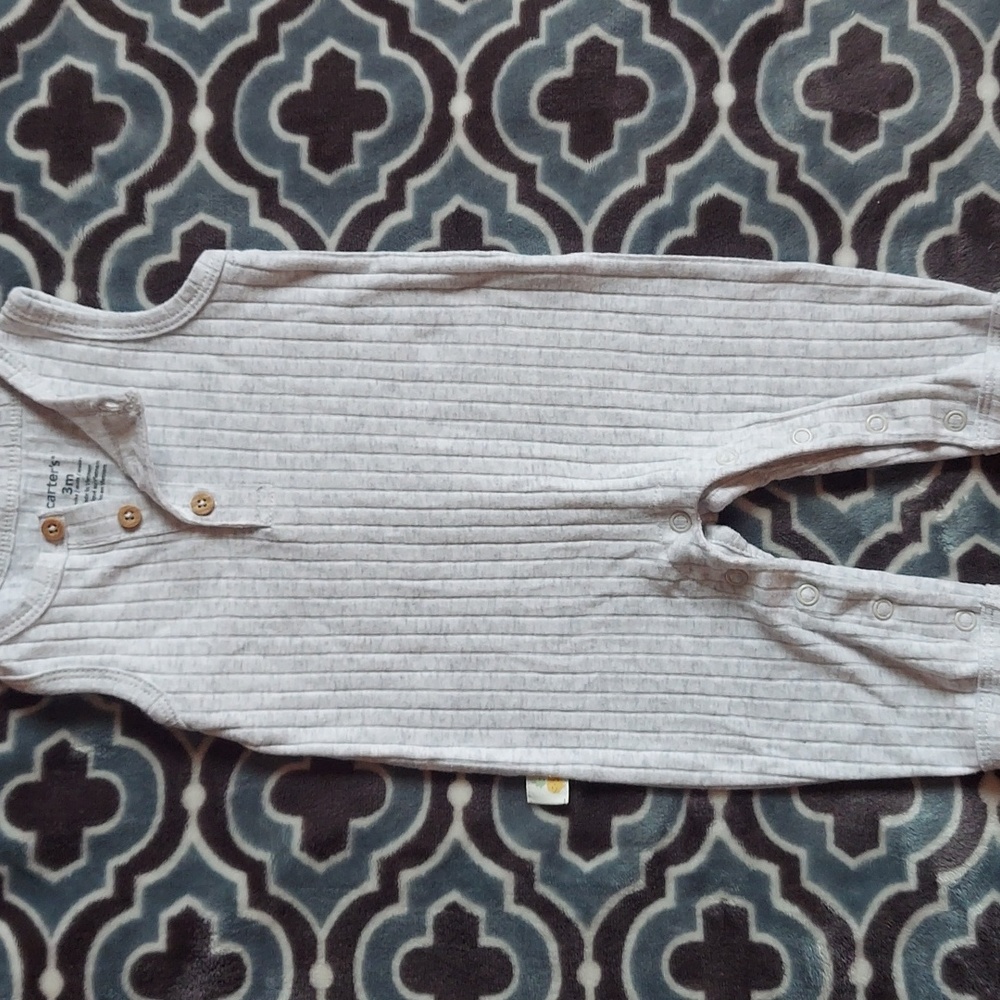 Carter's 3m white and grey jumpsuit